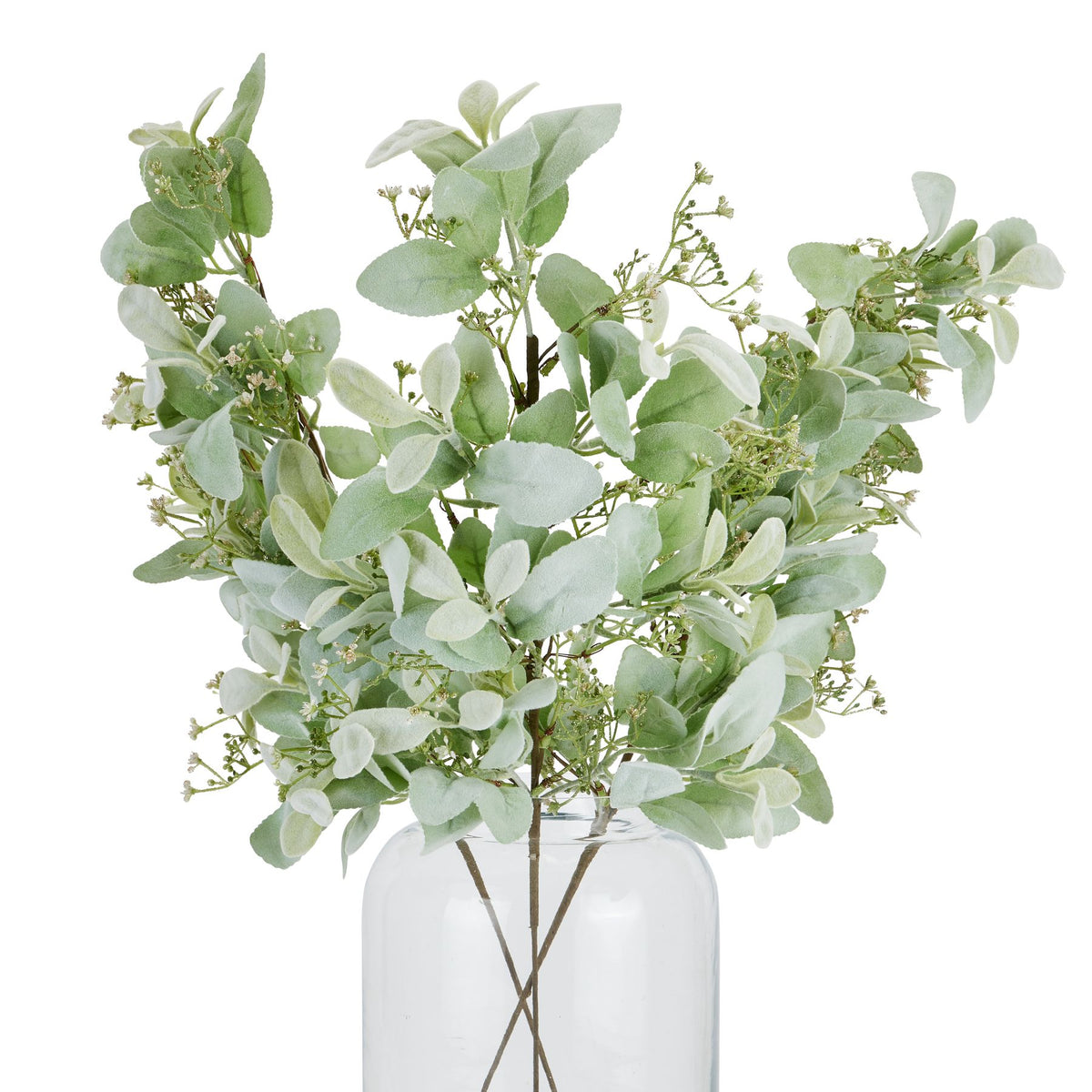 Large Winter Sprig With Lambs Ear And Wax Flower 70 cm