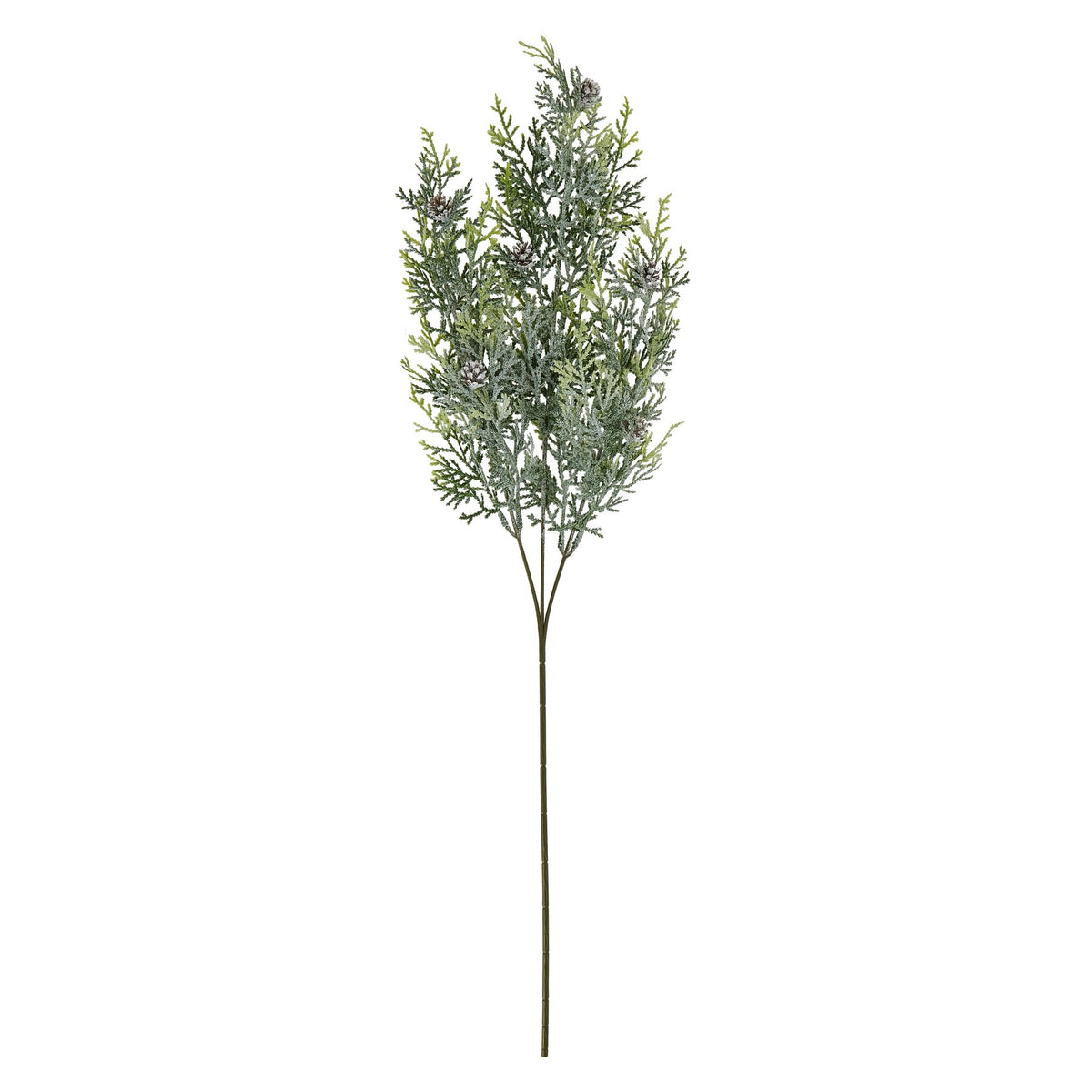 Frosted Pine Tall Stem With Pinecones 77 cm