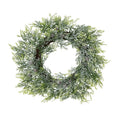 Frosted Pine Wreath With Pinecones 55 cm