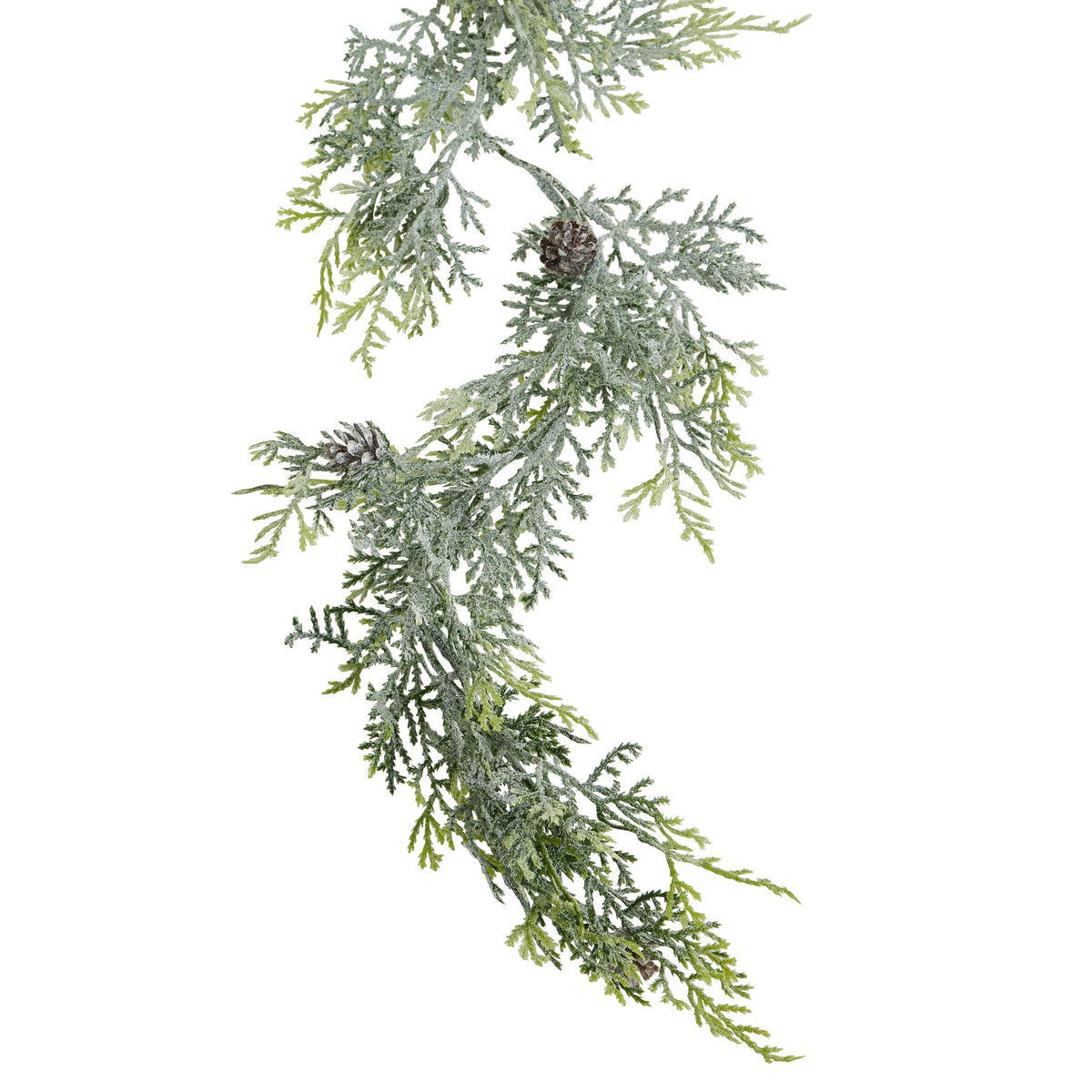 Frosted Pine Garland With Pinecones 180 cm