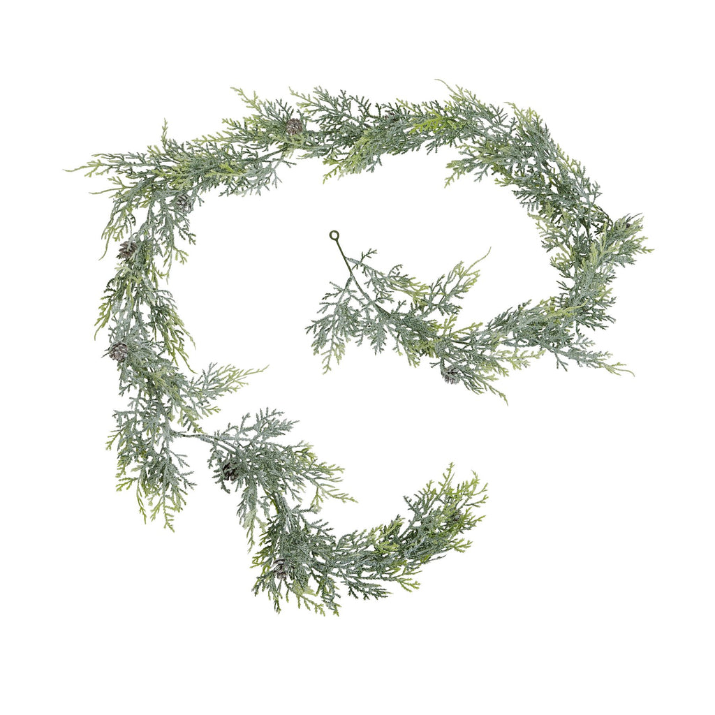 Frosted Pine Garland With Pinecones 180 cm