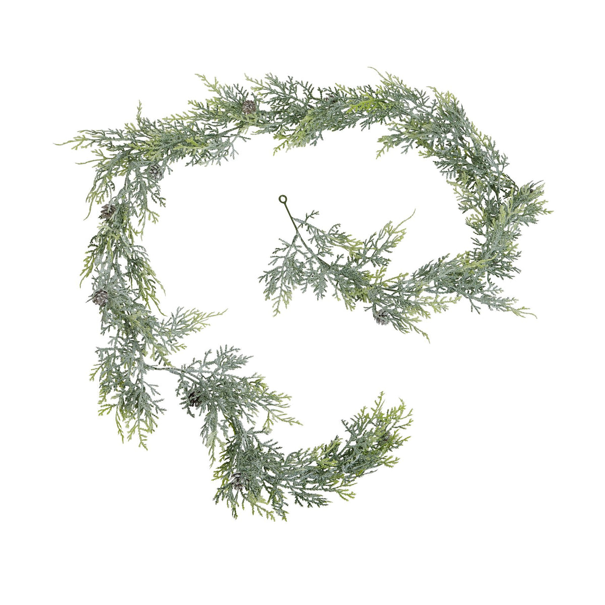 Frosted Pine Garland With Pinecones 180 cm