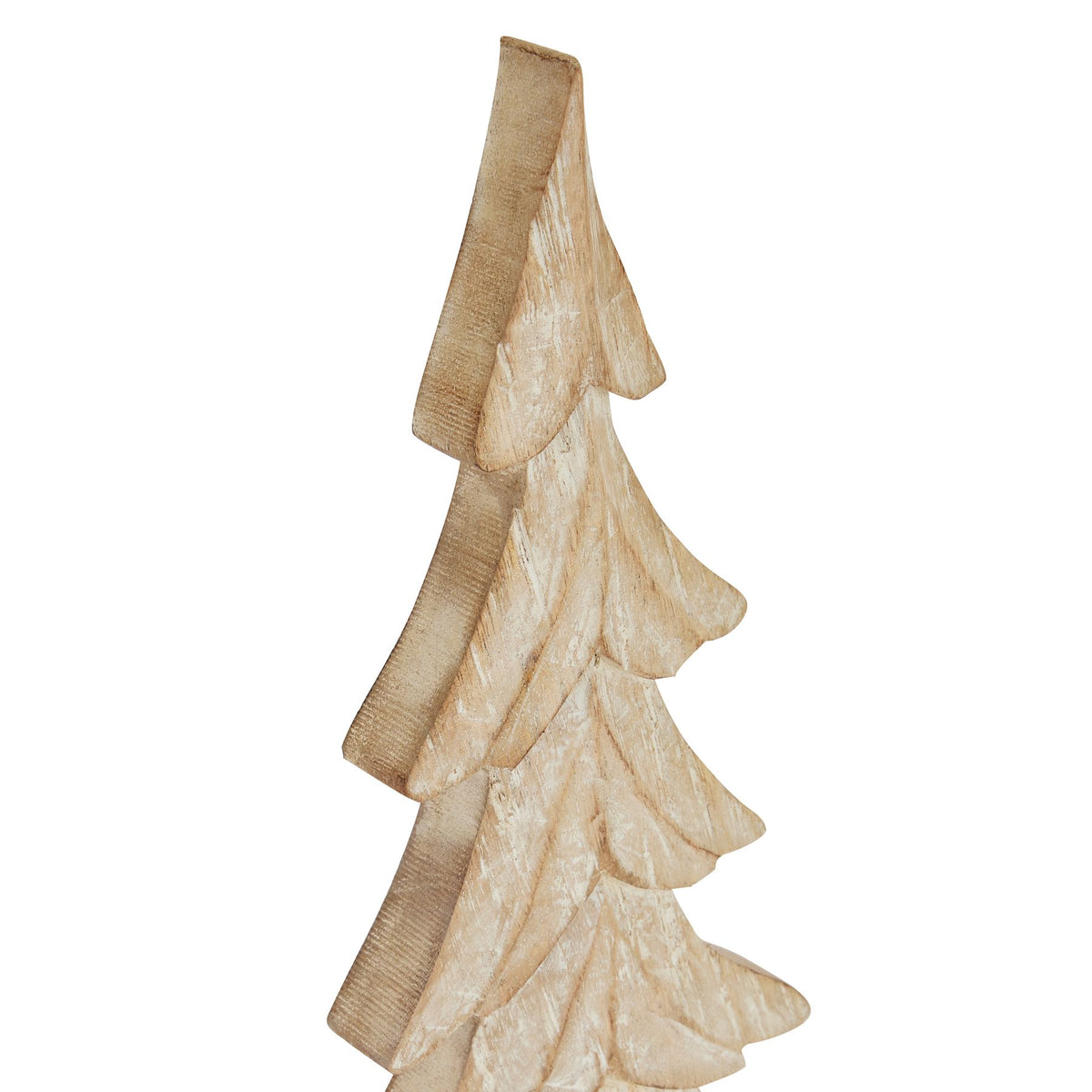 Carved Wood Christmas Tree 43 cm