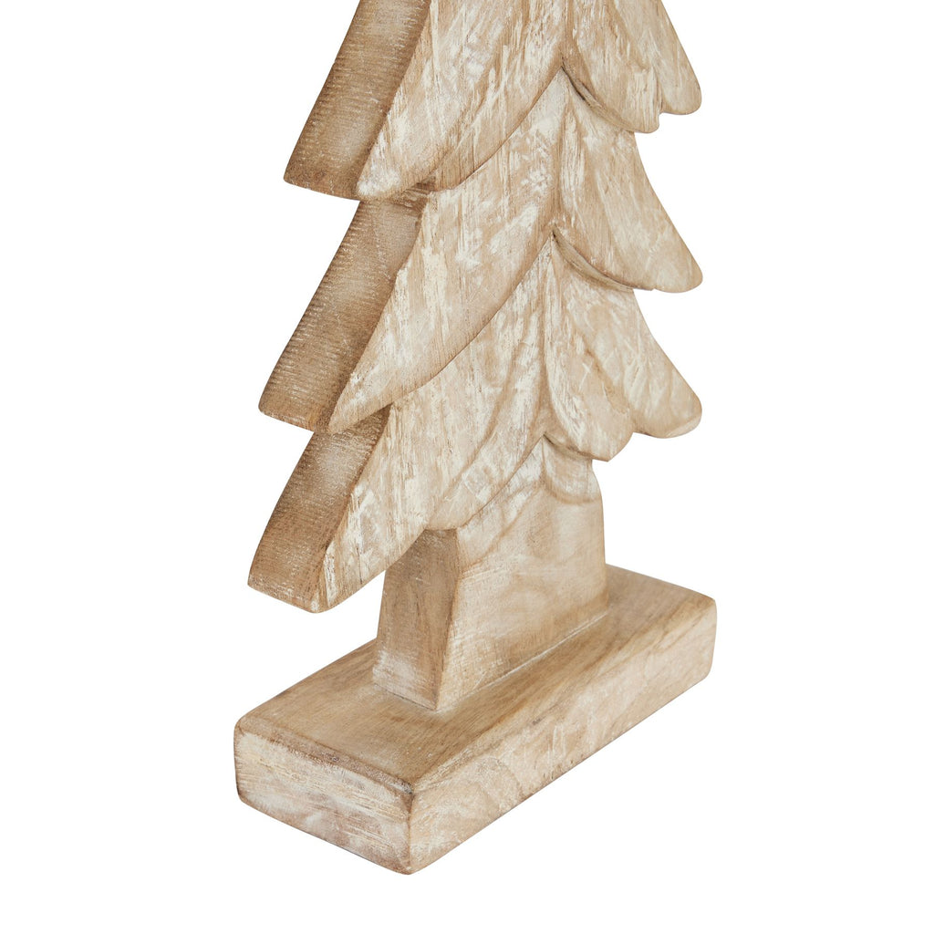 Carved Wood Large Christmas Tree 52 cm