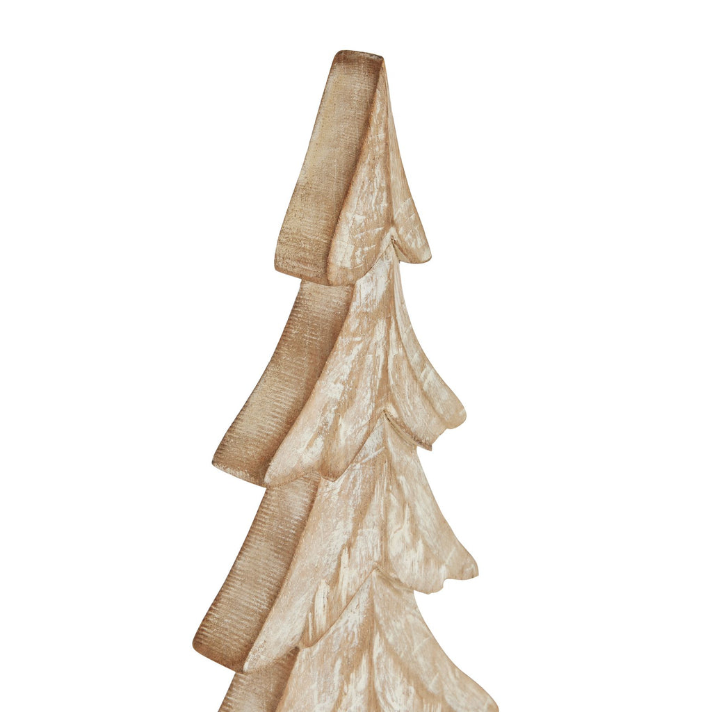 Carved Wood Large Christmas Tree 52 cm