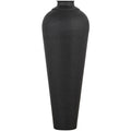 Matt Black Medium Hammered Vase With Lid 80 cm