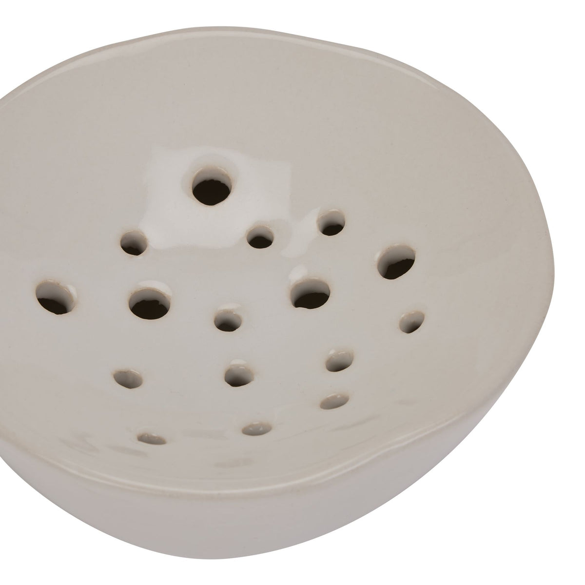 Off White Ceramic Flower Frog 15 cm