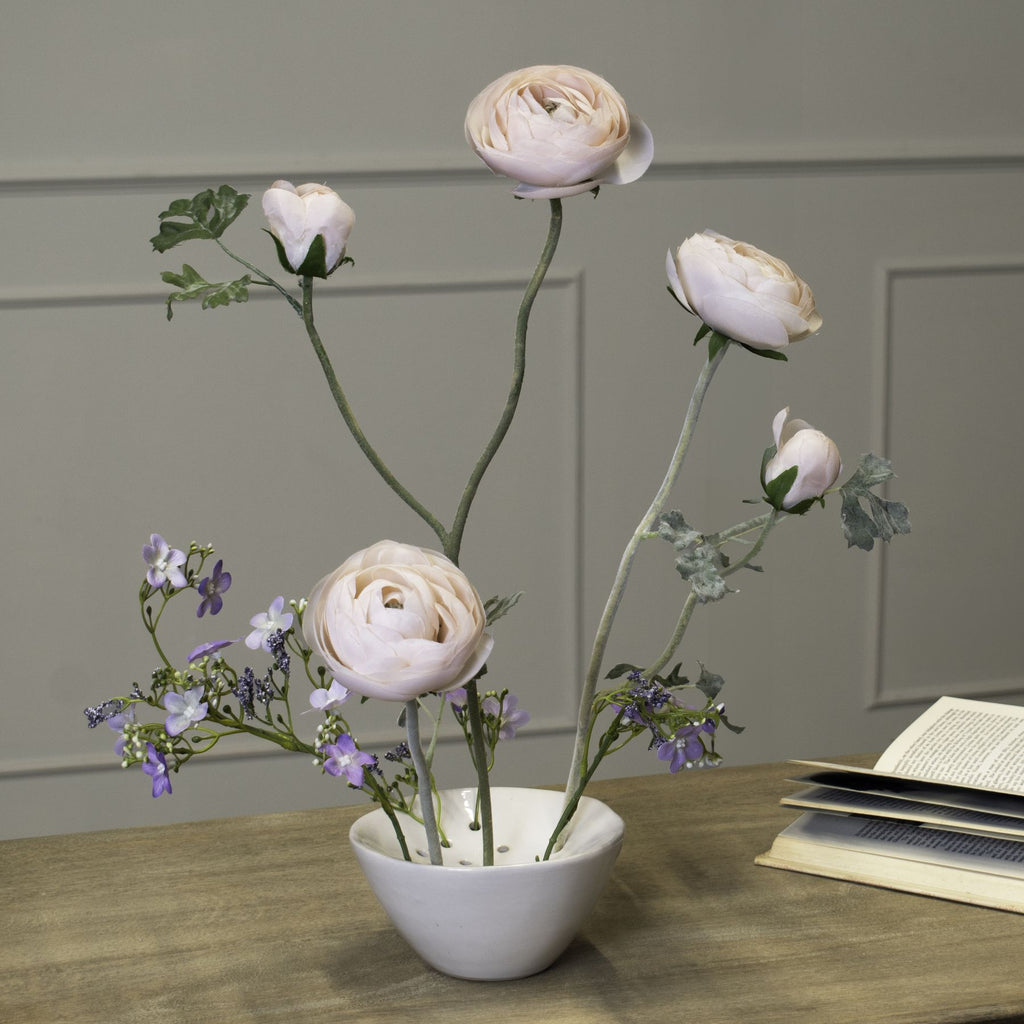 Off White Ceramic Flower Frog 15 cm
