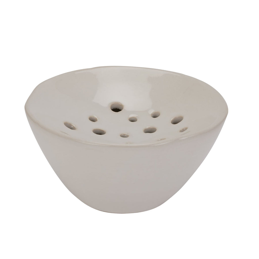 Off White Ceramic Flower Frog 15 cm