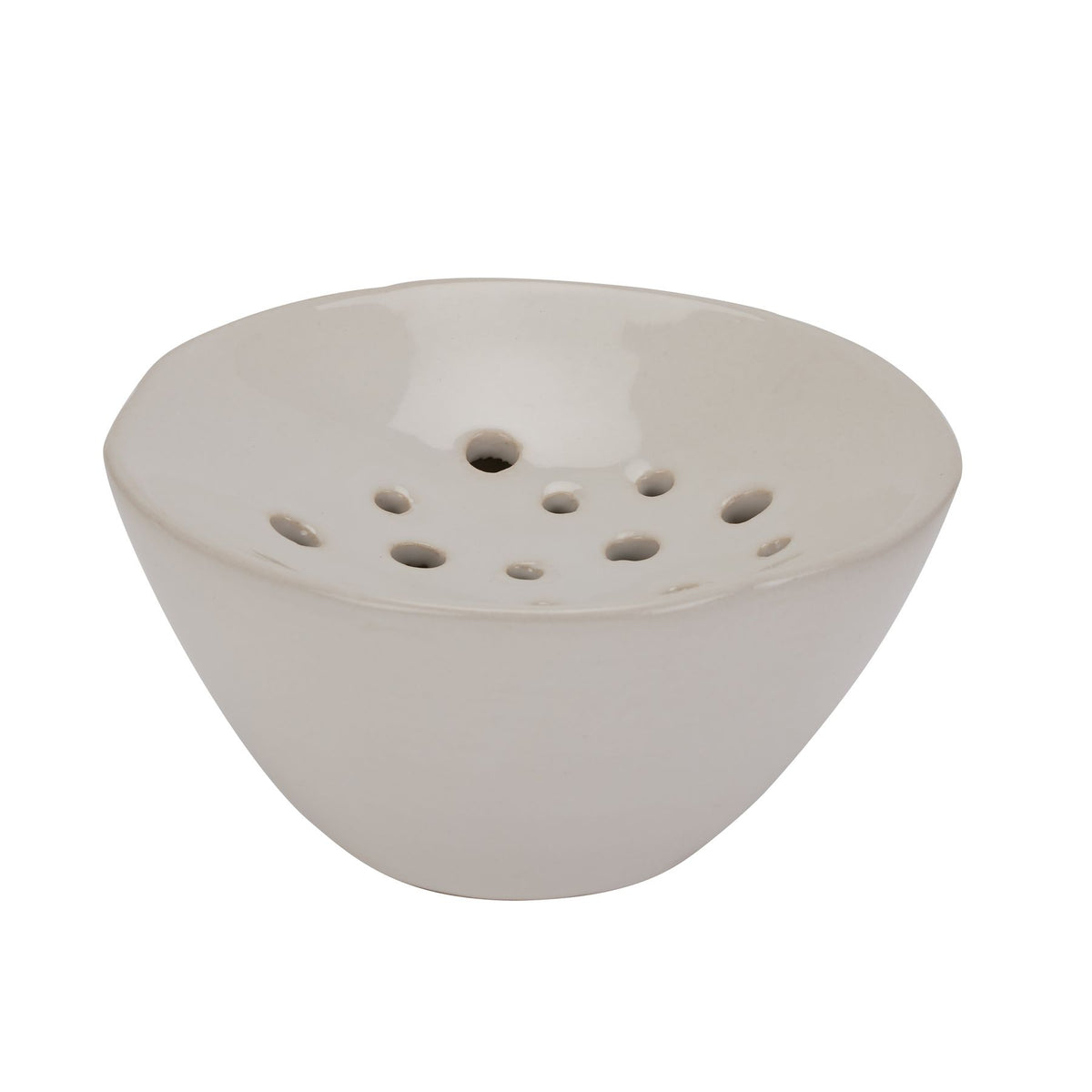 Off White Ceramic Flower Frog 15 cm