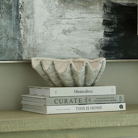 Siren Medium Ceramic Shell Bowl 28 cm