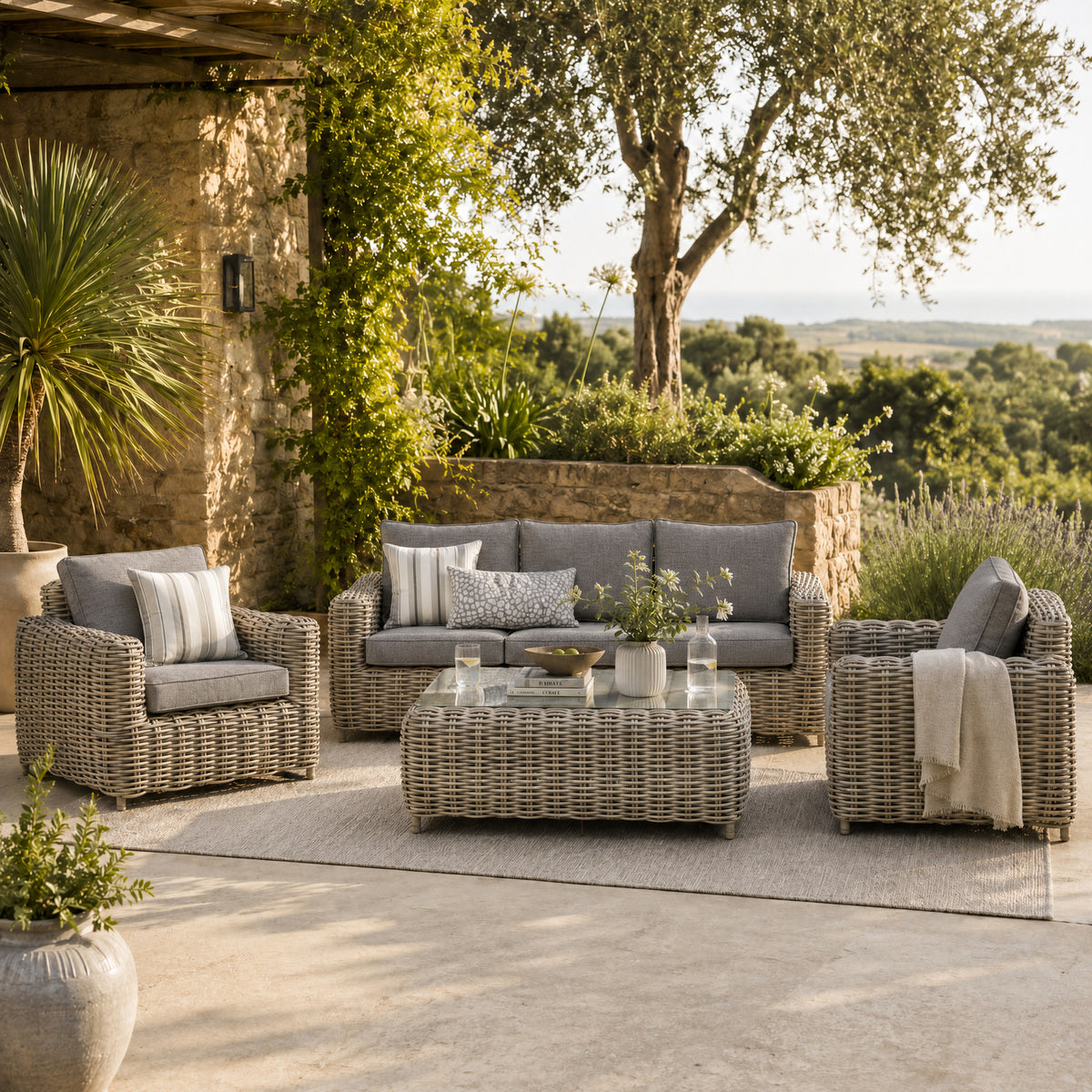 Amalfi Collection Outdoor Five Seater Set 210 cm