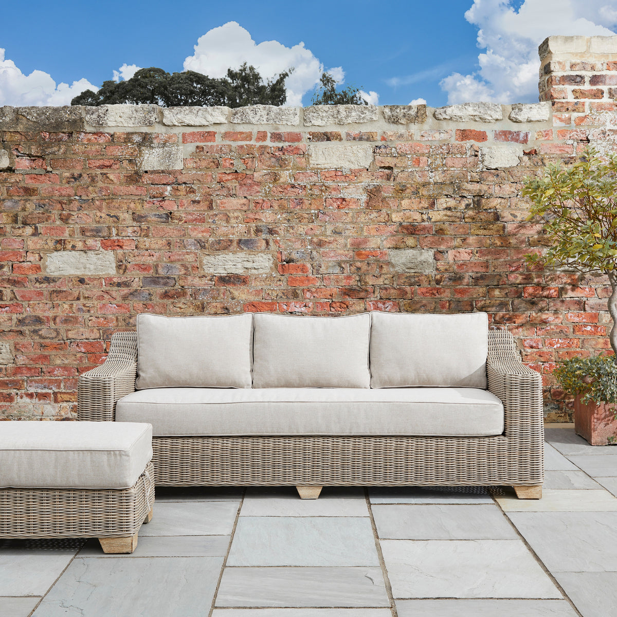Capri Collection Outdoor Three Seater Sofa 215 cm