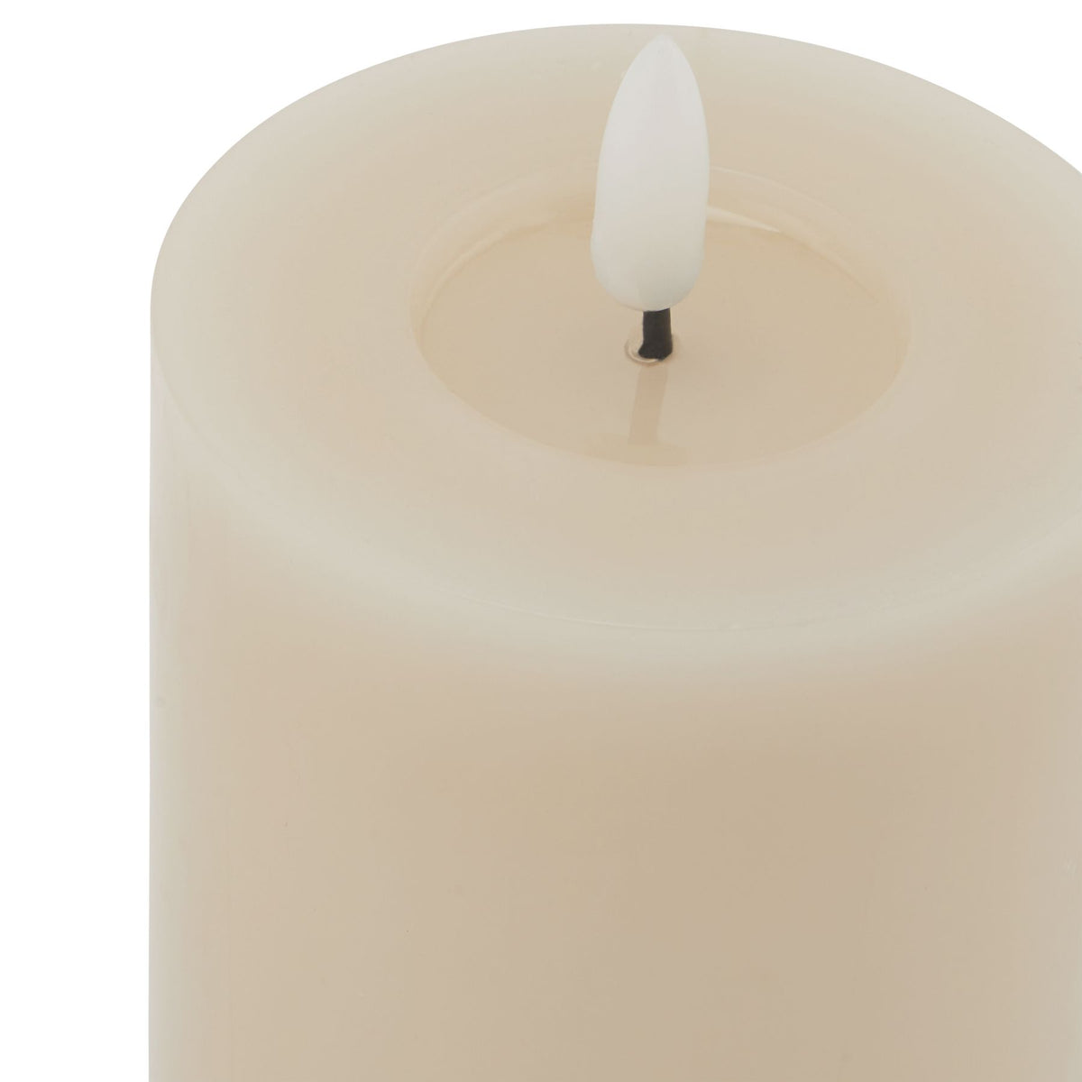 Luxe Collection Melt Effect 3X4 Taupe Led Wax Candle 10 cm