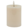 Luxe Collection Melt Effect 3X4 Taupe Led Wax Candle 10 cm