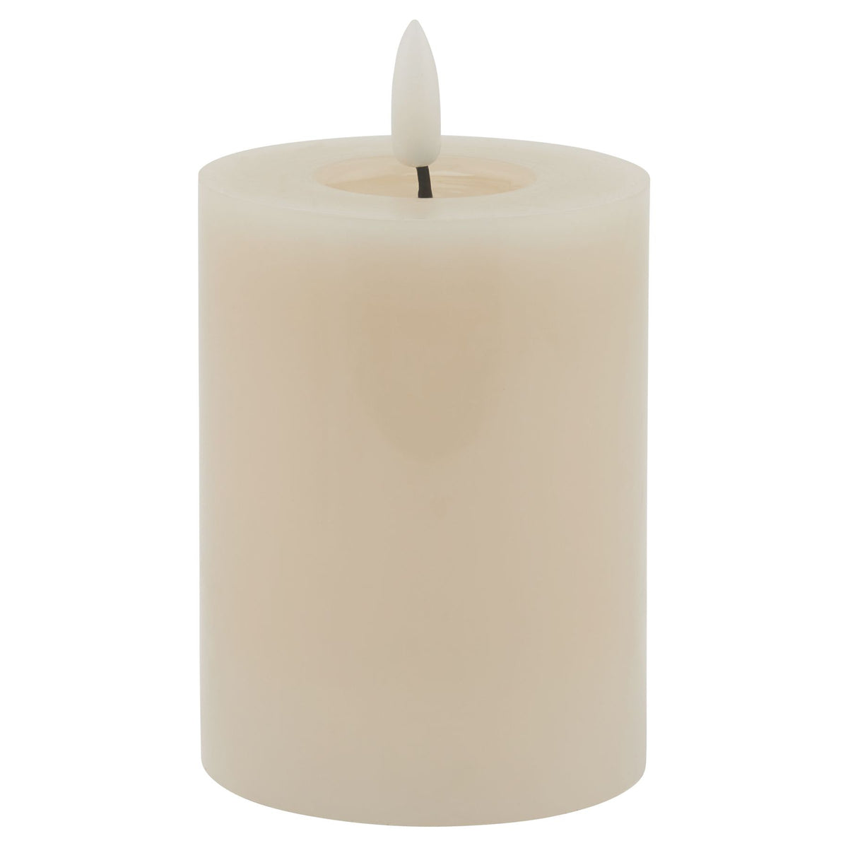 Luxe Collection Melt Effect 3X4 Taupe Led Wax Candle 10 cm