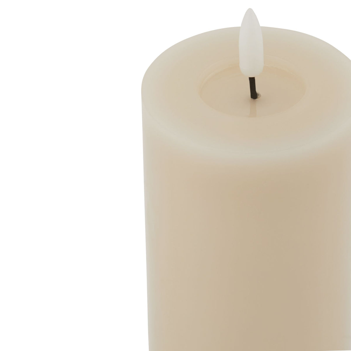 Luxe Collection Melt Effect 3X6 Taupe Led Wax Candle 15 cm