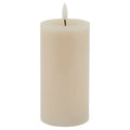 Luxe Collection Melt Effect 3X6 Taupe Led Wax Candle 15 cm