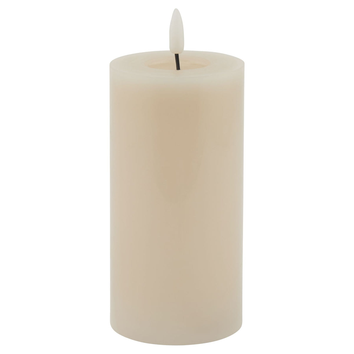 Luxe Collection Melt Effect 3X6 Taupe Led Wax Candle 15 cm