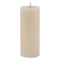 Luxe Collection Melt Effect 3.5X9 Taupe Led Wax Candle 23 cm