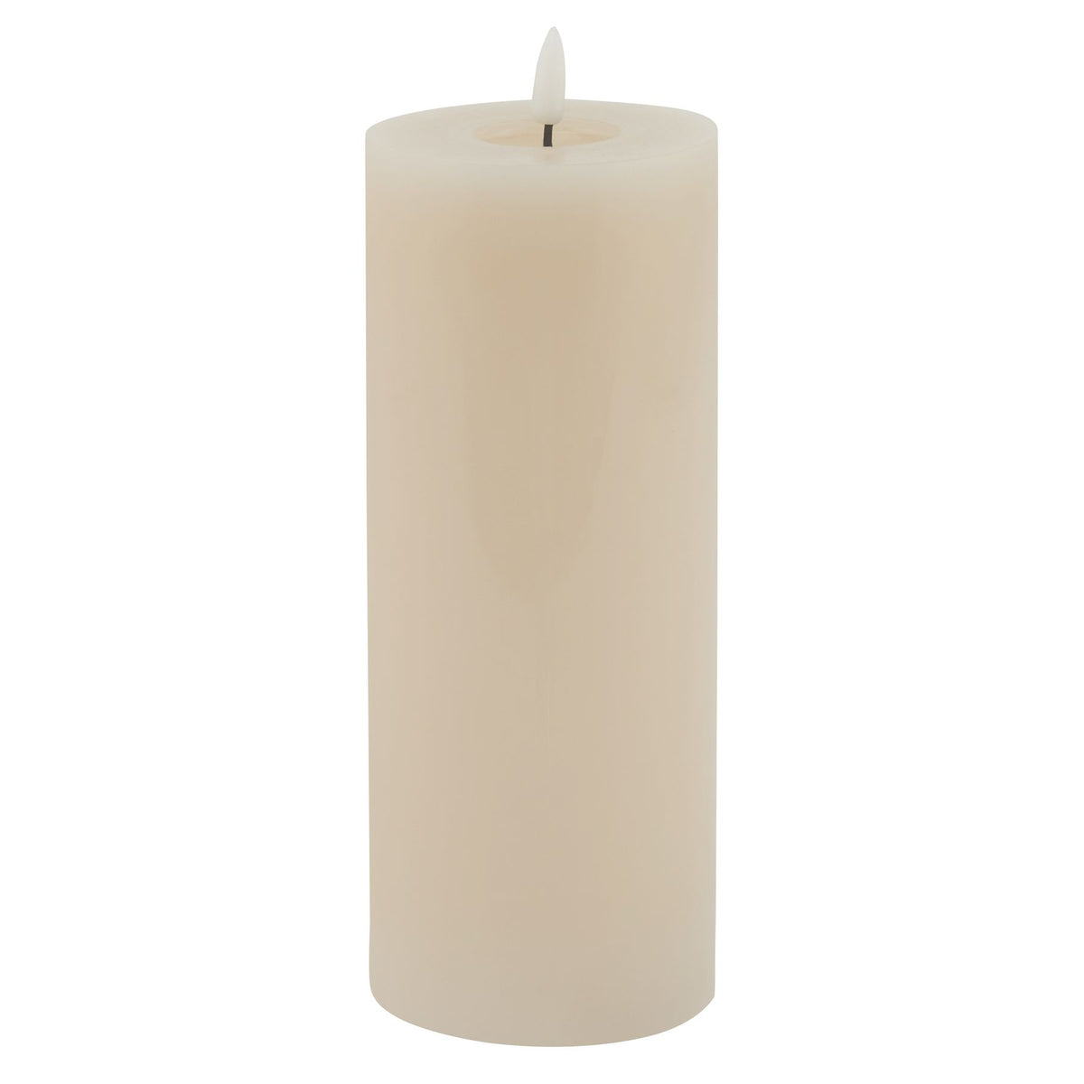 Luxe Collection Melt Effect 3.5X9 Taupe Led Wax Candle 23 cm