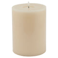 Luxe Collection Melt Effect 6X8 Taupe Led Wax Candle 20 cm