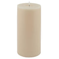 Luxe Collection Melt Effect 6X12 Taupe Led Wax Candle 30 cm