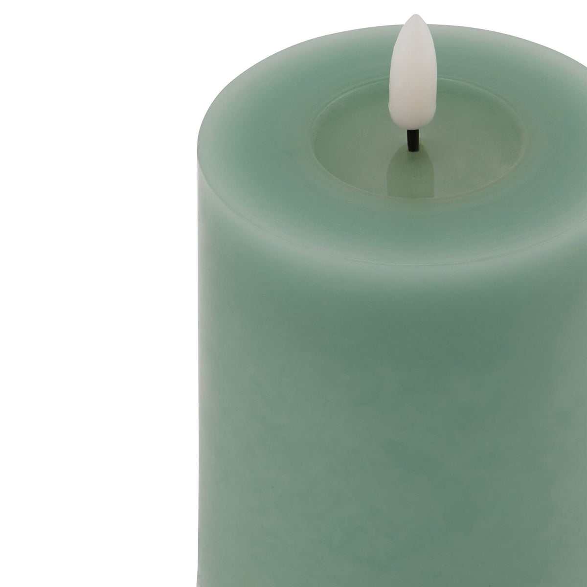 Luxe Collection Melt Effect 3X4 Sage Led Wax Candle 10 cm