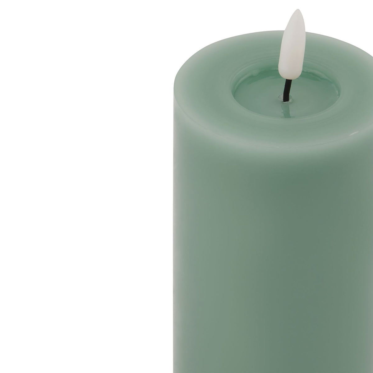 Luxe Collection Melt Effect 3X6 Sage Led Wax Candle 15 cm
