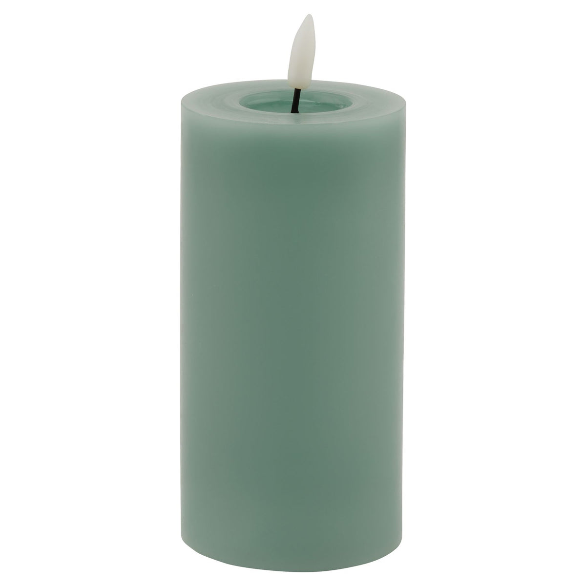 Luxe Collection Melt Effect 3X6 Sage Led Wax Candle 15 cm
