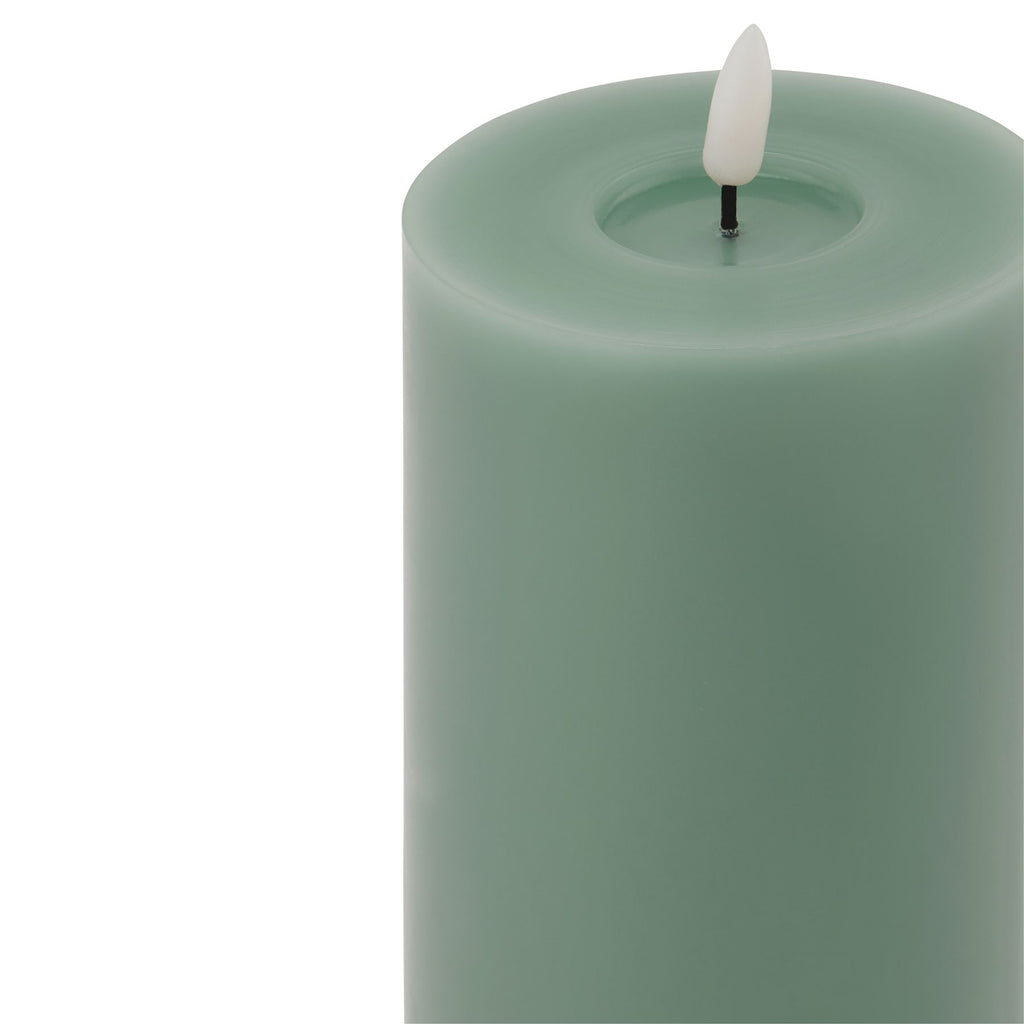 Luxe Collection Melt Effect 3.5X9 Sage Led Wax Candle 23 cm