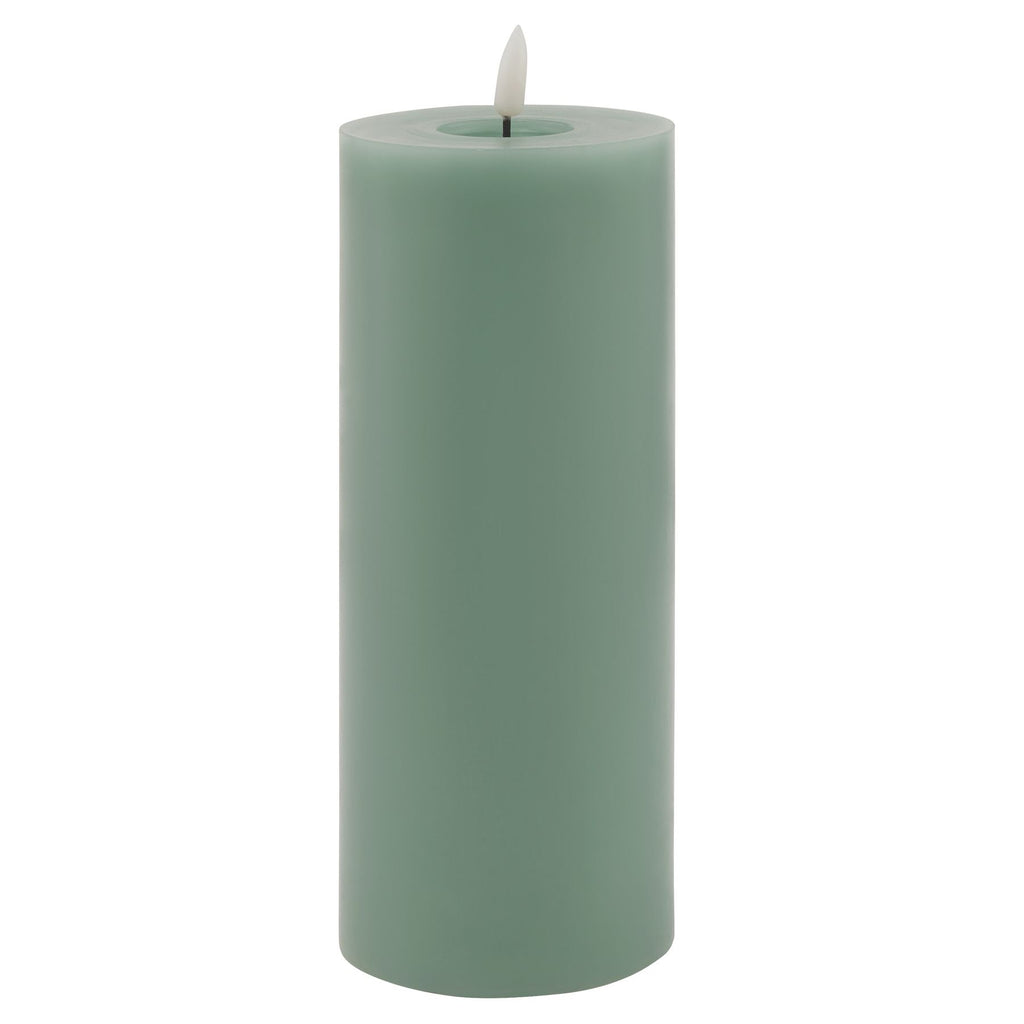 Luxe Collection Melt Effect 3.5X9 Sage Led Wax Candle 23 cm
