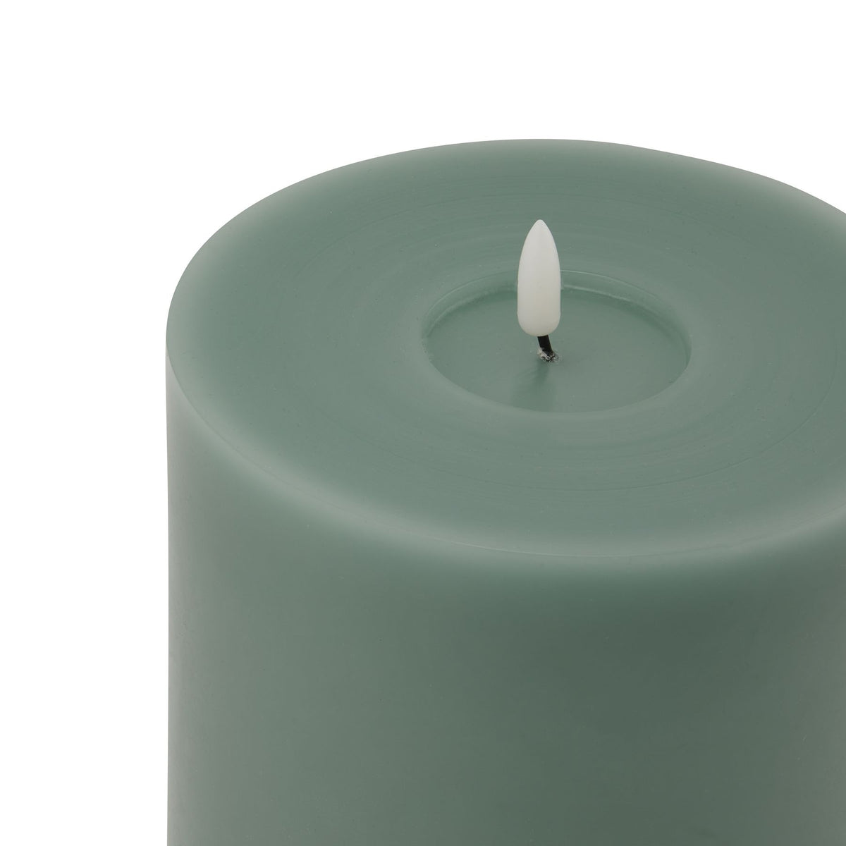 Luxe Collection Melt Effect 6X8 Sage Led Wax Candle 20 cm