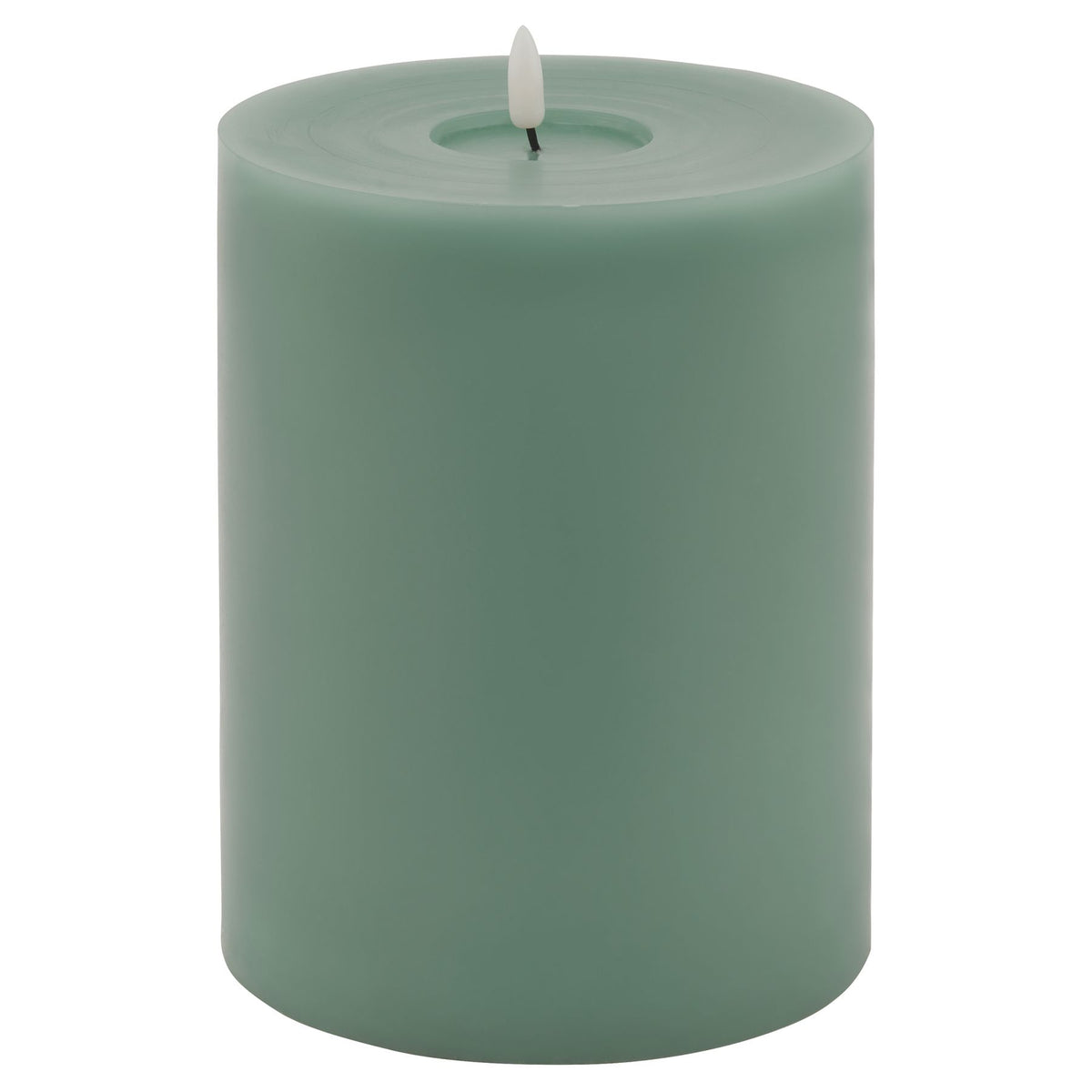 Luxe Collection Melt Effect 6X8 Sage Led Wax Candle 20 cm
