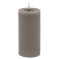 Luxe Collection Melt Effect 3X6 Grey Led Wax Candle 15 cm