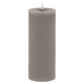 Luxe Collection Melt Effect 3.5X9 Grey Led Wax Candle 23 cm