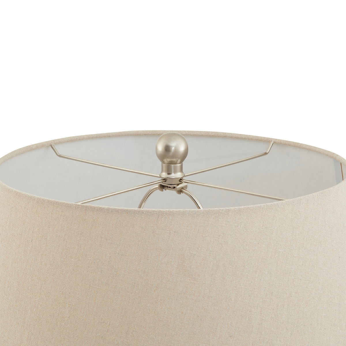 Woven Ceramic Table Lamp With Linen Shade 70 cm
