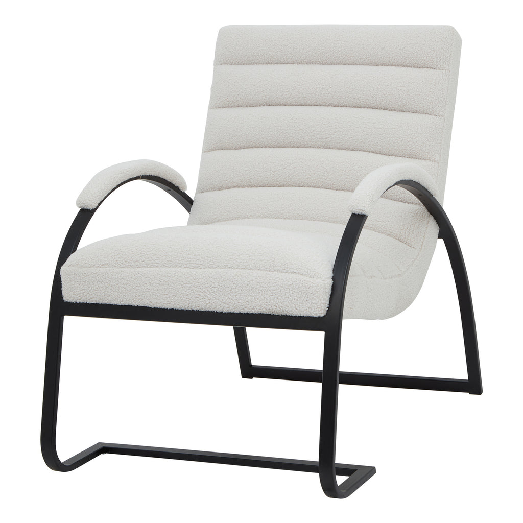 Boucle Ribbed Ark Chair 90 cm
