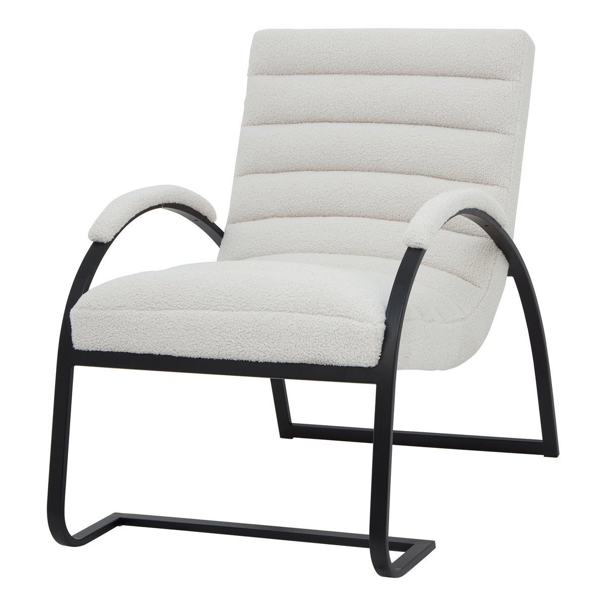 Boucle Ribbed Ark Chair 90 cm