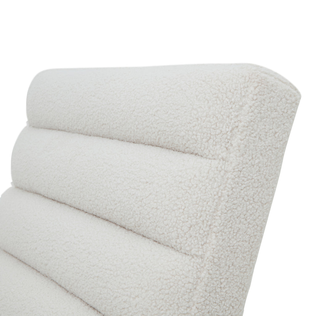 Boucle Ribbed Ark Chair 90 cm