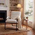 Boucle Ribbed Ark Chair 90 cm