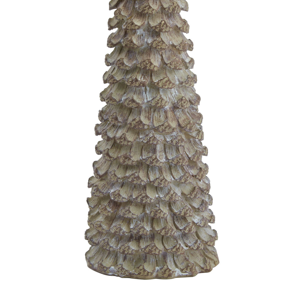 Medium Beige Cedar Tree With Star 26 cm