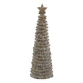 Medium Beige Cedar Tree With Star 26 cm
