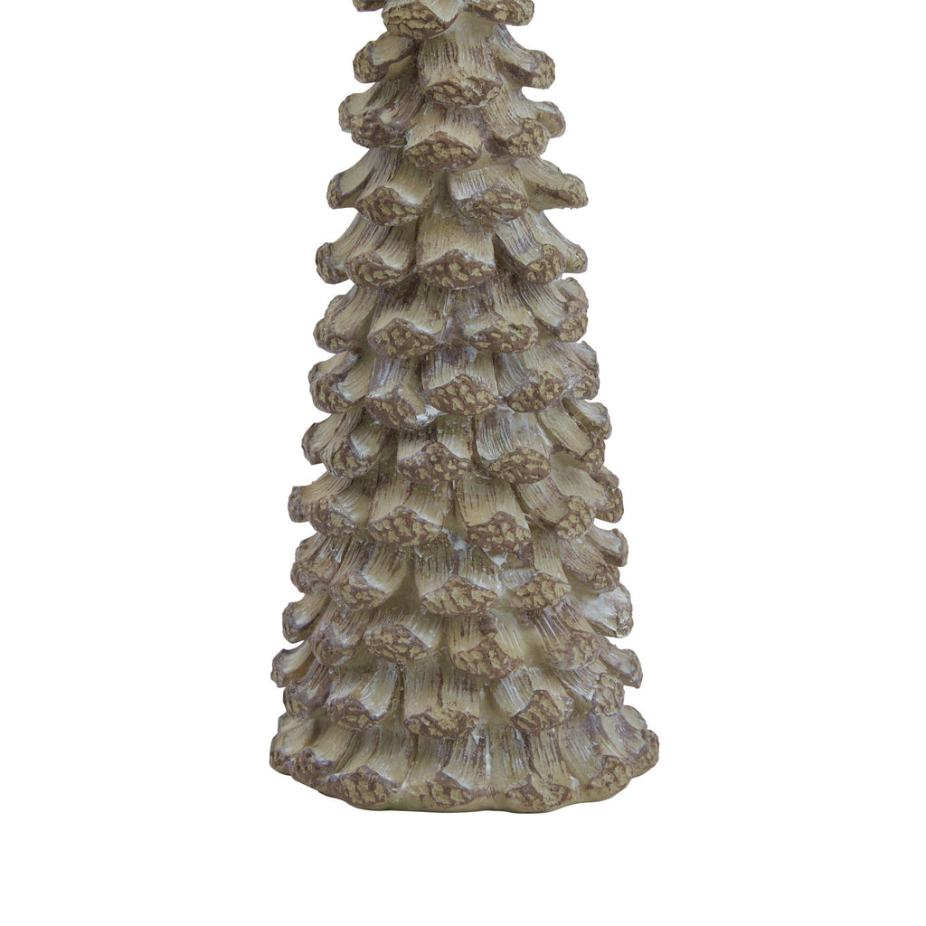 Small Beige Cedar Tree With Star 17 cm