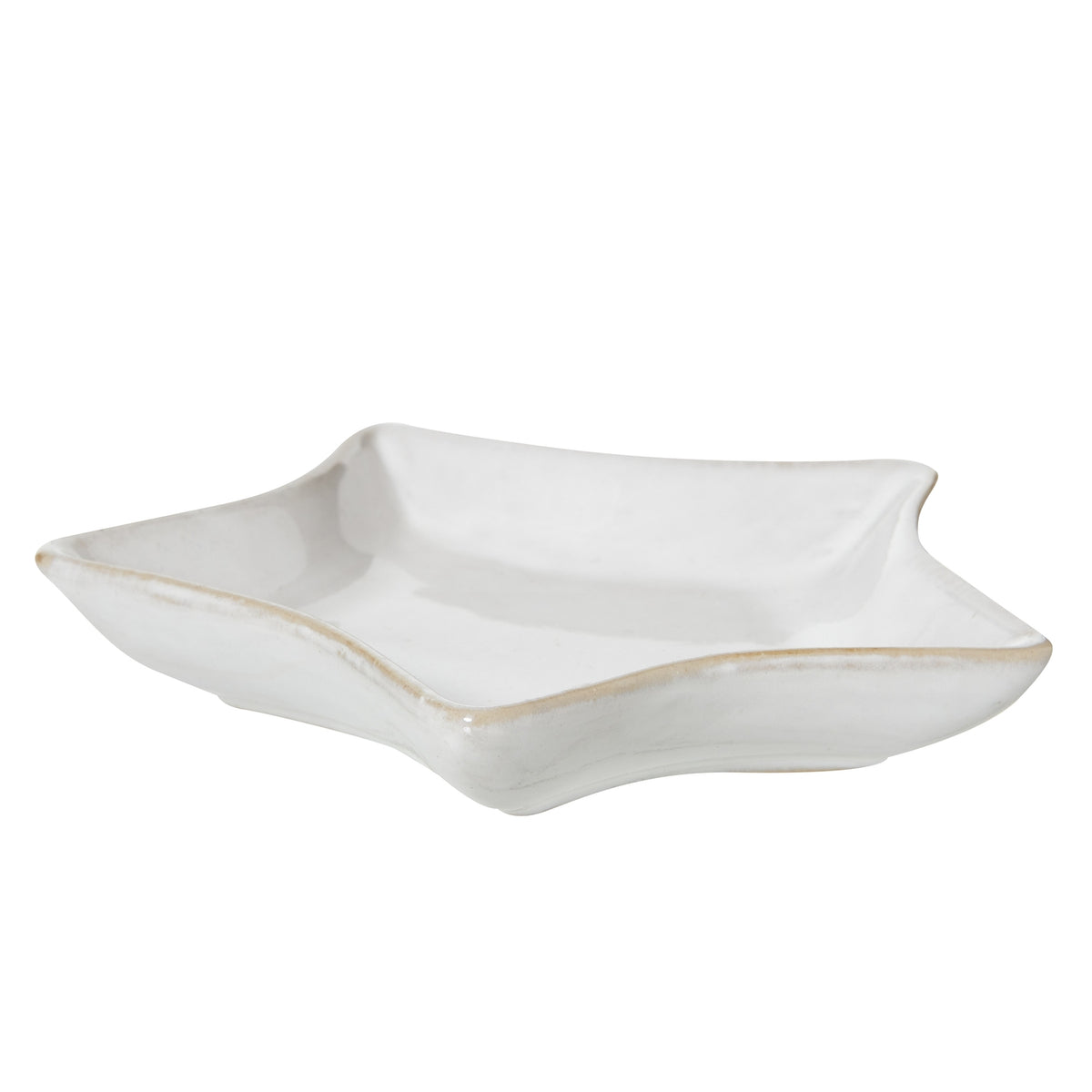 Small White Ceramic Star Dish 13 cm
