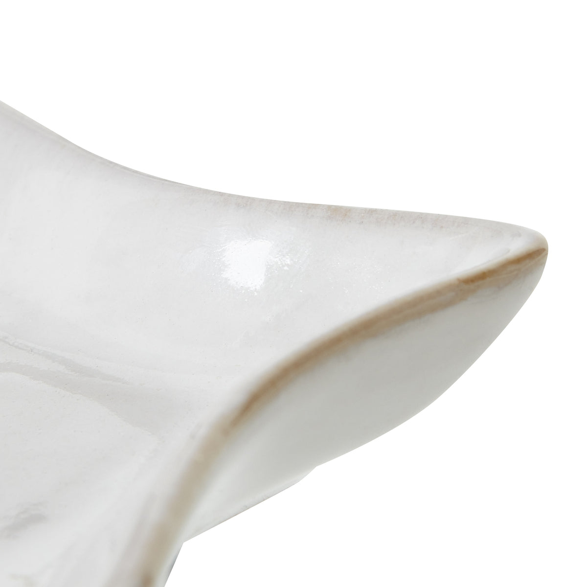 Small White Ceramic Star Dish 13 cm