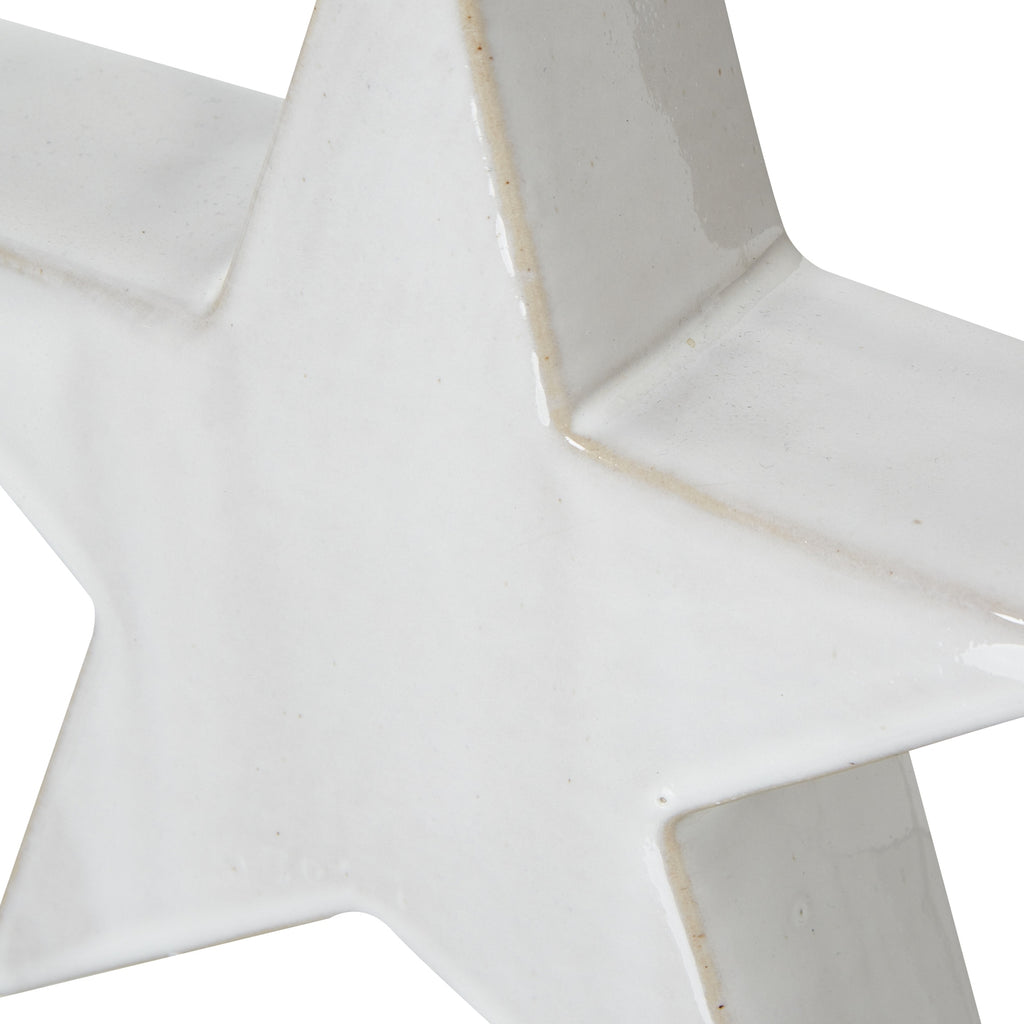 Large Ceramic Standing Star Decoration 20 cm