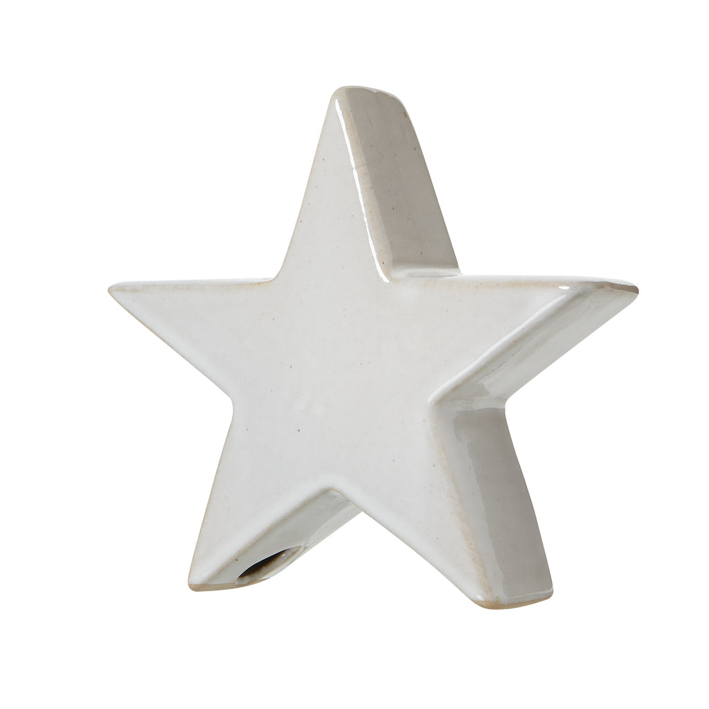 Small Ceramic Standing Star Decoration 13 cm