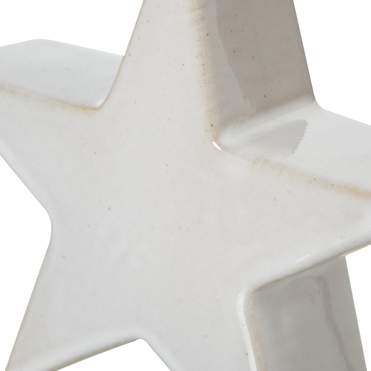 Small Ceramic Standing Star Decoration 13 cm