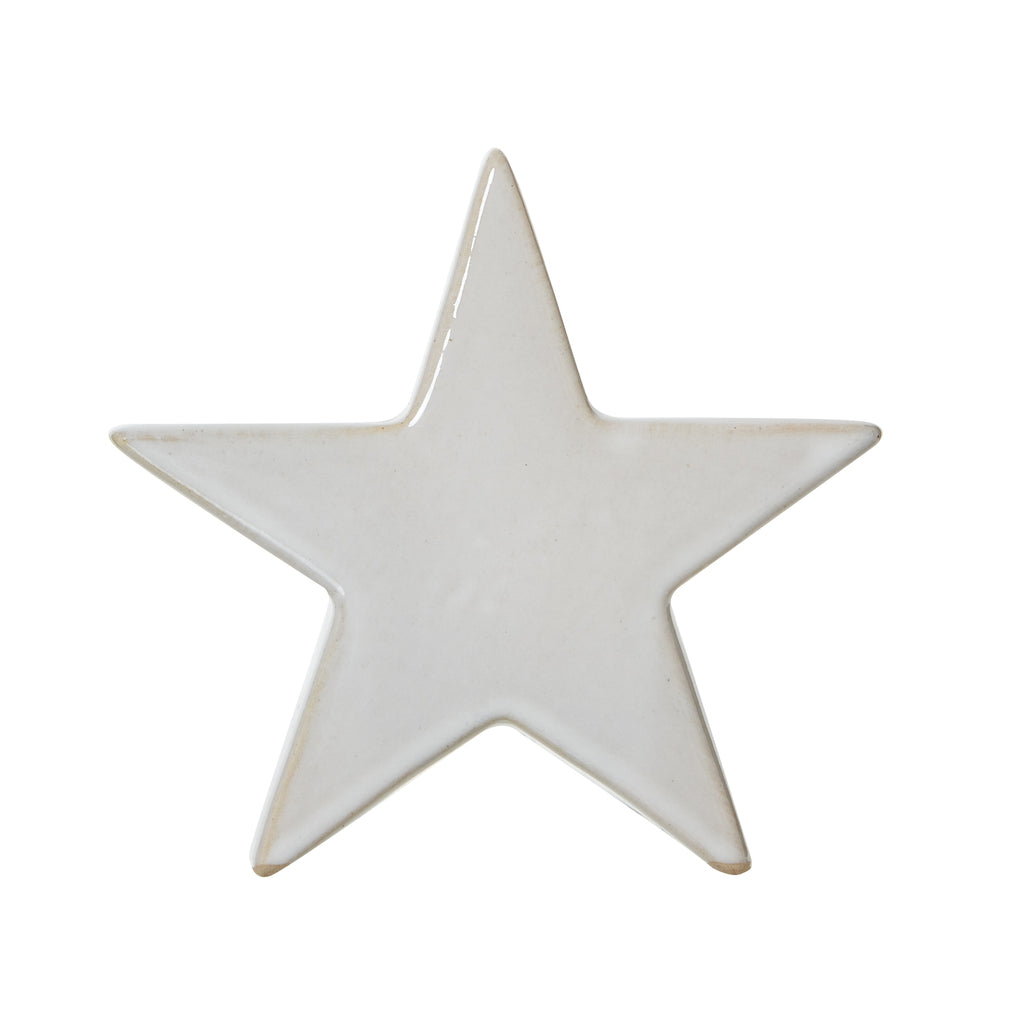 Small Ceramic Standing Star Decoration 13 cm